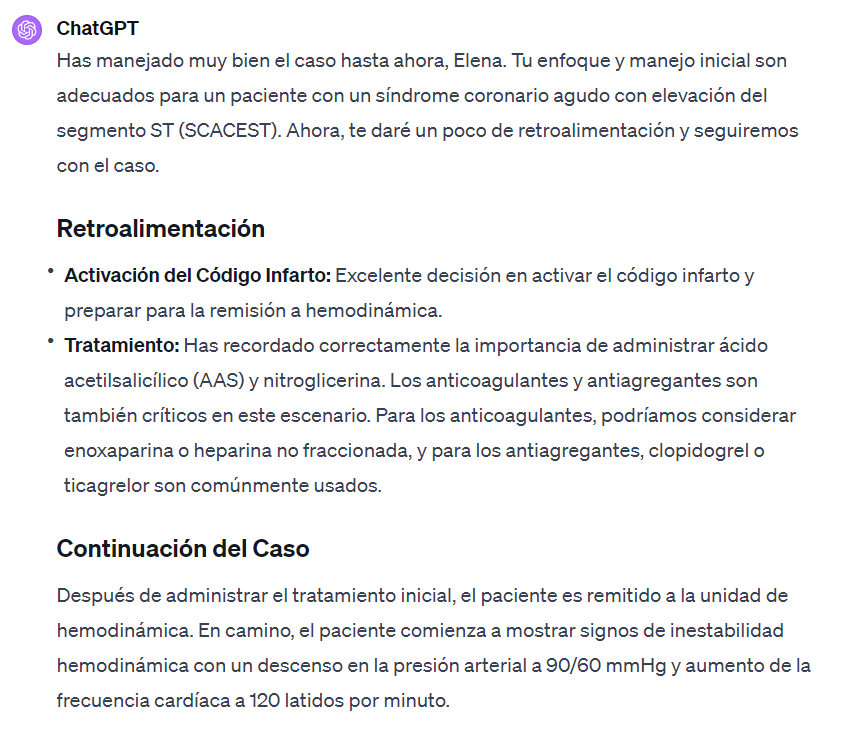 Ejemplo de la conversación con ChatGPT
Introducción de ChatGPT revolucionando la enseñanza y evaluación en urgencias y emergencias