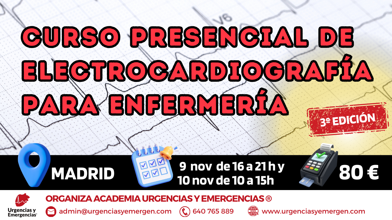 Curso electros electrocardiografía enfermería enfermeras presencial Madrid acreditado