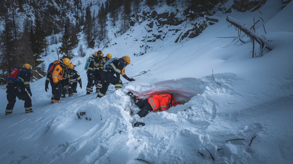 Avalancha RCP prono enterramiento entorno extremo
