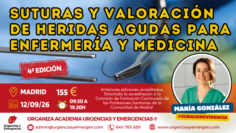 Suturas y valoración de heridas para enfermería y medicina